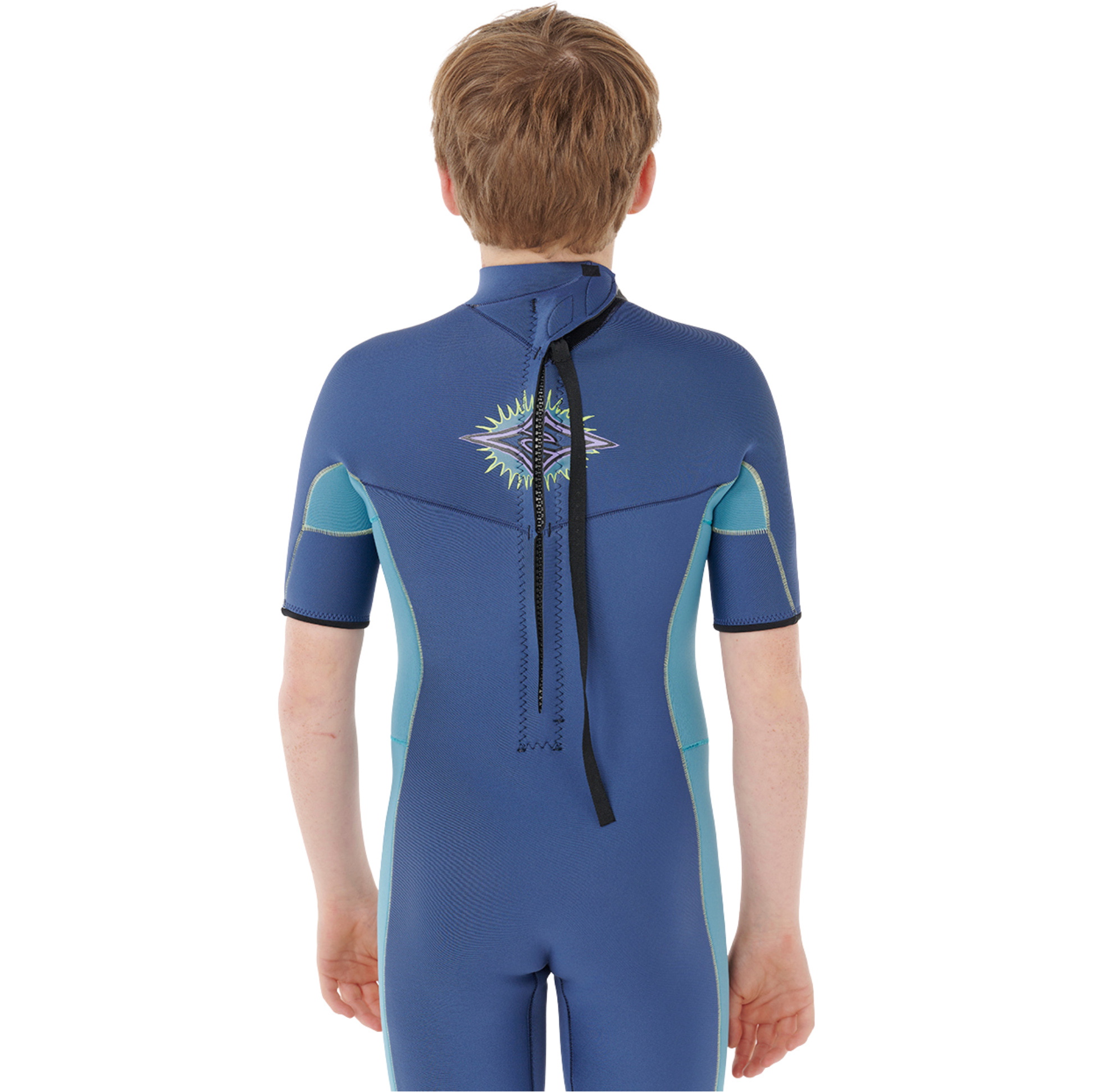 2026 Rip Curl Bambino Dawn Patrol 2mm Back Zip Shorty Muta 11FBSP - Light Navy